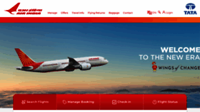What Airindia.in website looked like in 2022 (1 year ago)