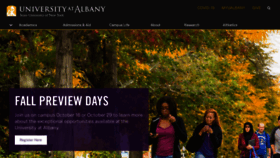 What Albany.edu website looked like in 2022 (1 year ago)