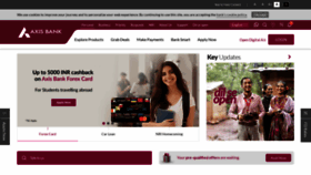 What Axisbank.com website looked like in 2022 (1 year ago)