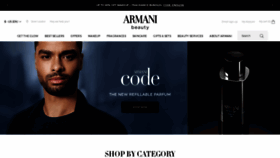What Armanibeauty.com website looked like in 2022 (1 year ago)