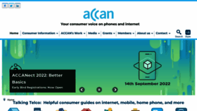 What Accan.org.au website looked like in 2022 (1 year ago)
