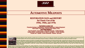 What Automotivemileposts.com website looked like in 2022 (1 year ago)