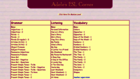 What Adelescorner.org website looked like in 2022 (1 year ago)