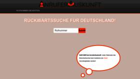 What Anruferauskunft.de website looked like in 2022 (1 year ago)