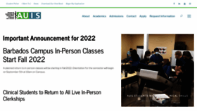 What Auis.edu website looked like in 2022 (1 year ago)