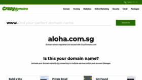 What Aloha.com.sg website looked like in 2022 (1 year ago)