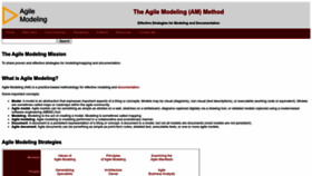 What Agilemodeling.com website looked like in 2022 (1 year ago)