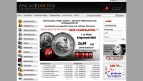 What Anlagegold24.at website looked like in 2022 (1 year ago)