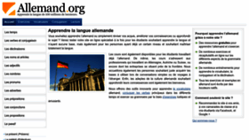 What Allemand.org website looked like in 2022 (1 year ago)