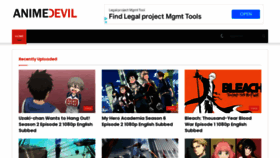 What Animedevil.com website looked like in 2022 (1 year ago)