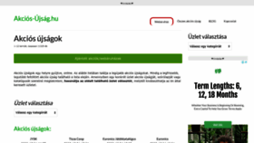 What Akcios-ujsag.hu website looked like in 2022 (1 year ago)