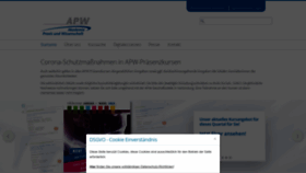 What Apw.de website looked like in 2022 (1 year ago)
