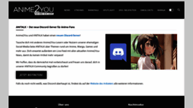 What Anitalk.de website looked like in 2022 (1 year ago)