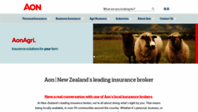 What Aon.co.nz website looked like in 2022 (1 year ago)