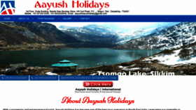 What Aayushholidays.co.in website looked like in 2022 (1 year ago)