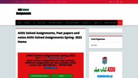 What Aiousolvedassignments.com website looked like in 2022 (1 year ago)