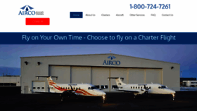 What Aircocharters.com website looked like in 2022 (1 year ago)