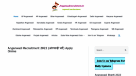 What Anganwadirecruitment.in website looked like in 2022 (1 year ago)