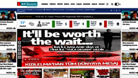What Akgazete.com.tr website looked like in 2022 (1 year ago)