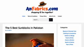 What Anfabrics.com website looked like in 2022 (1 year ago)