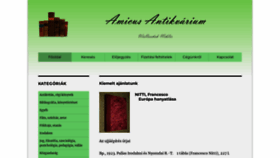 What Amicusantikvarium.hu website looked like in 2022 (1 year ago)