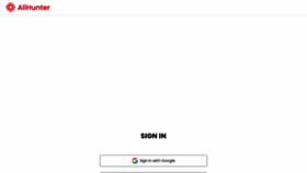 What Alihunter.io website looked like in 2022 (1 year ago)