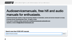What Audioservicemanuals.com website looked like in 2022 (1 year ago)
