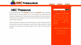 What Abcthesaurus.com website looked like in 2022 (1 year ago)
