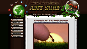 What Antsurf.com website looked like in 2022 (1 year ago)