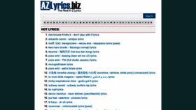 What Azlyrics.biz website looked like in 2022 (1 year ago)