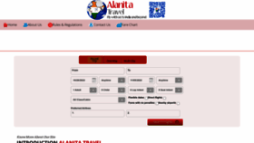 What Alanitatravel.com website looked like in 2022 (1 year ago)