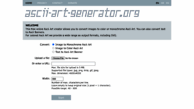 What Ascii-art-generator.org website looked like in 2022 (1 year ago)