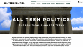 What Allteenpolitics.com website looked like in 2022 (1 year ago)