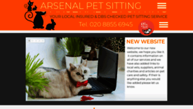 What Arsenalpetsitting.co.uk website looked like in 2022 (2 years ago)