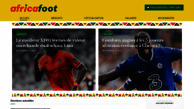 What Africafoot.com website looked like in 2022 (1 year ago)