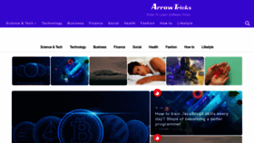 What Arrowtricks.com website looked like in 2022 (1 year ago)