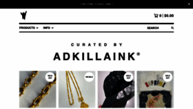 What Adkillaink.com website looked like in 2022 (1 year ago)