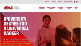 What Atmc.edu.au website looked like in 2022 (3 years ago)