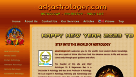 What Askastrologer.com website looked like in 2022 (1 year ago)