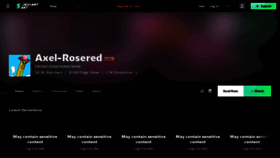 What Axel-rosered.deviantart.com website looked like in 2023 (1 year ago)