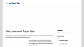 What A4papersize.org website looked like in 2023 (1 year ago)