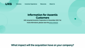 What Ascentis.com website looked like in 2023 (1 year ago)
