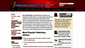 What Askavetquestion.com website looked like in 2023 (1 year ago)