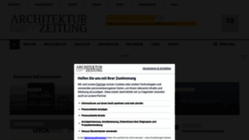 What Architekturzeitung.com website looked like in 2023 (1 year ago)