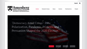 What Annenbergpublicpolicycenter.org website looked like in 2023 (1 year ago)