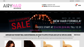 What Airyhair.com website looked like in 2023 (1 year ago)