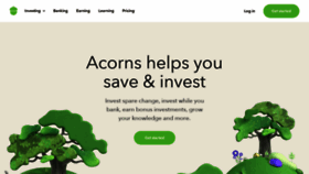What Acorns.com website looked like in 2023 (1 year ago)