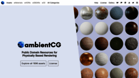 What Ambientcg.com website looked like in 2023 (1 year ago)