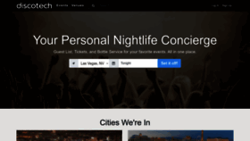 What App.discotech.me website looked like in 2023 (2 years ago)