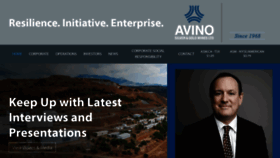 What Avino.com website looked like in 2023 (1 year ago)